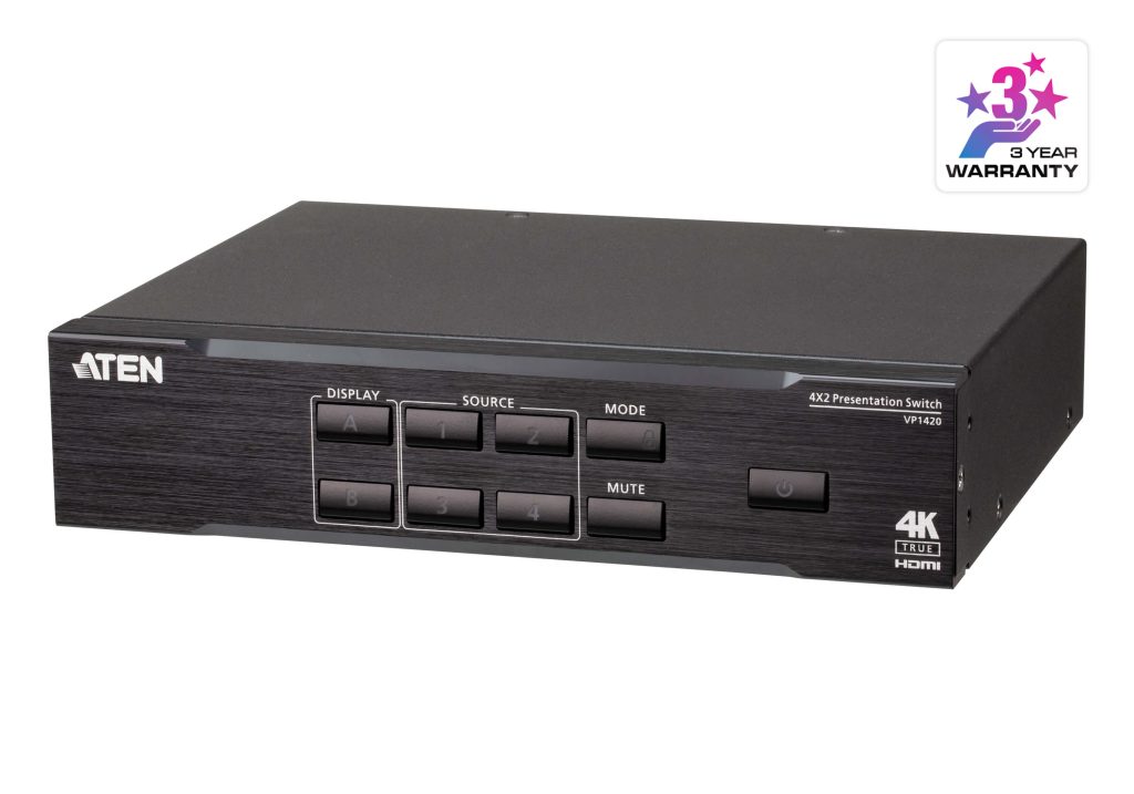 Versatile 4×2 True 4K Presentation Matrix Switch